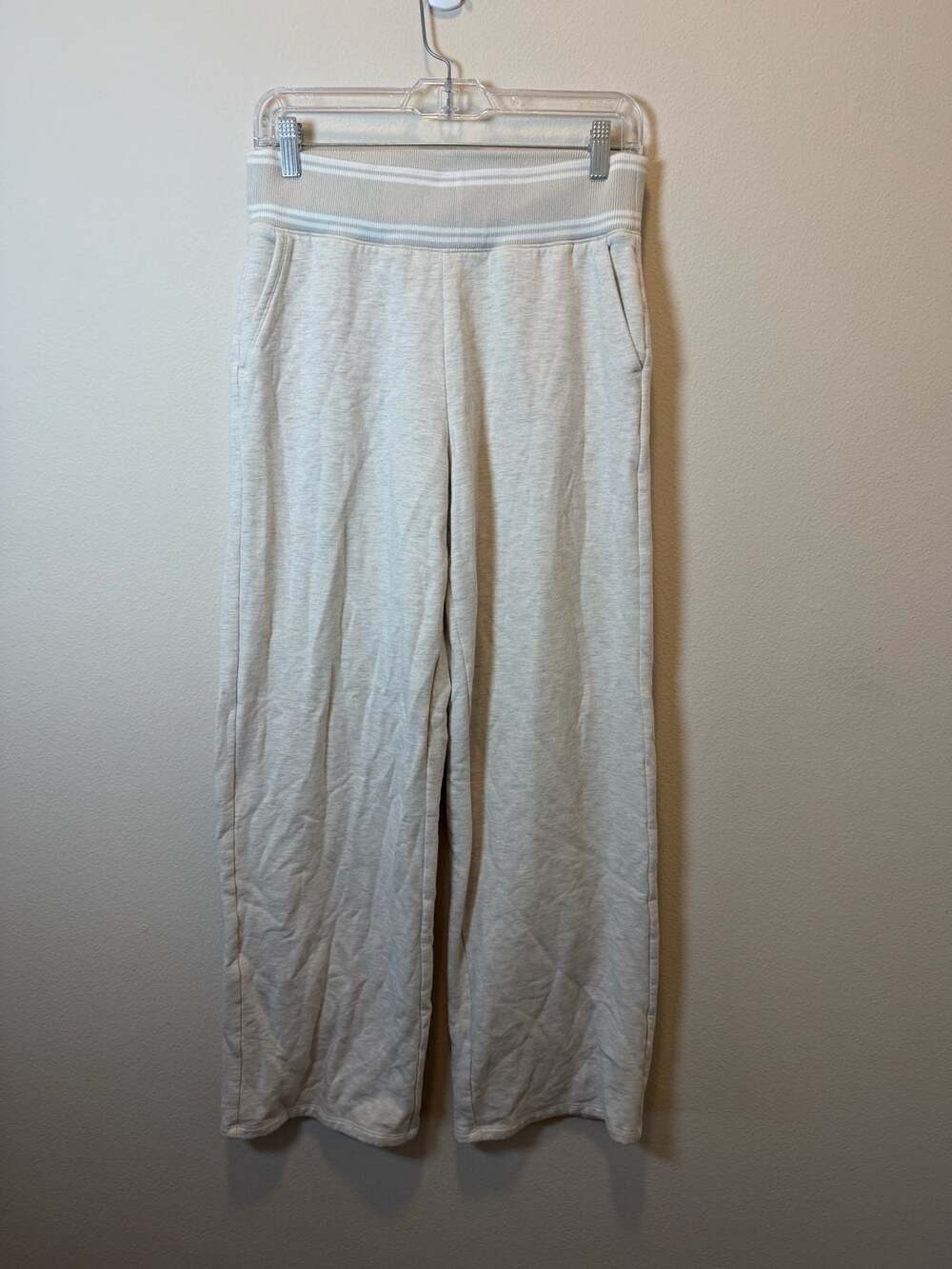TravisMathew Women's Beige Wide Leg Sweatpants Size S